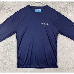 Fishing Life Shirt Adult Medium Blue Graphic Print Fisherman Long Sleeve Men NEW